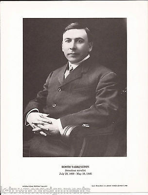 Booth Tarkington American Writer Vintage Portrait Gallery Poster Photo Print - K-townConsignments
