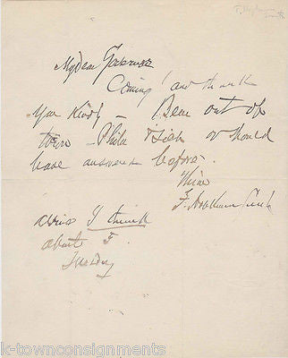 FRANCIS HOPKINSON SMITH ARTIST & NEW ENGLAND COASTAL ENGINEER AUTOGRAPH SIGNED - K-townConsignments