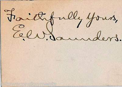 EDWARD WATTS SAUNDERS VIRIGNIA CONGRESSMAN VINTAGE AUTOGRAPH SIGNATURE CLIPPING - K-townConsignments