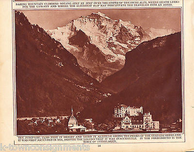 SUMMIT OF THE MATTERHORN IN PENNINE ALPS NEWS PHOTO POSTER PRINT 1921 - K-townConsignments