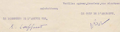 COMPAGNIE GENERALE TRANSATLANTIQUE FRENCH OCEAN LINE AUTOGRAPH SIGNED STATIONERY - K-townConsignments