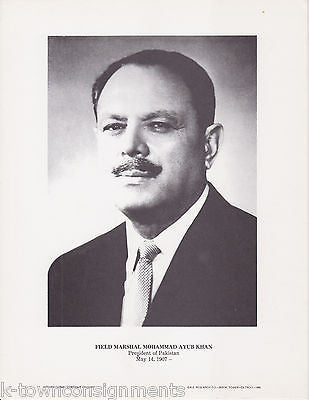 Mohammad Ayub Khan Pakistan Pres Vintage Portrait Gallery Poster Photo Print - K-townConsignments