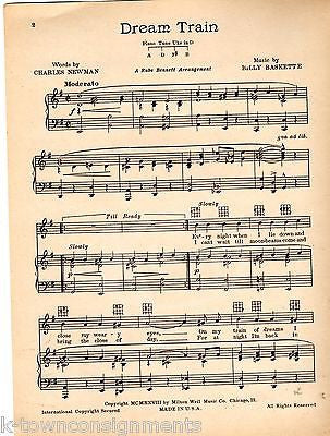 GUY LOMBARDO DREAM TRAIN ANTIQUE 1920s SHEET MUSIC BY CHARLES NEWMAN & BASKETTE - K-townConsignments