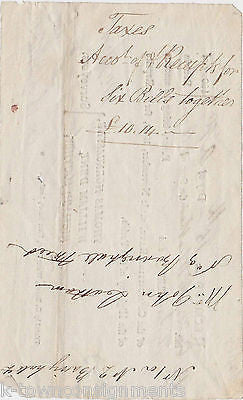 1800s LONDON ENGLAND TAX RECEIPT FOR HIGHWAY REPAIRS Wm. DENT SIGNED DOCUMENT - K-townConsignments