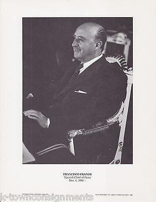 Francisco Franco Spain Chief State Vintage Portrait Gallery Poster Photo Print - K-townConsignments