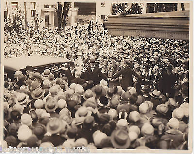 1920s Calvin Coolidge Vintage Crowded Street Vintage Campaign News Press Photo - K-townConsignments