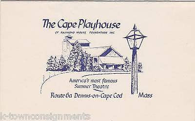 CHARLES MOONEY THEATRE DIRECTOR AUTOGRAPH SIGNED CAPE COD PLAYHOUSE PROMO CARD - K-townConsignments