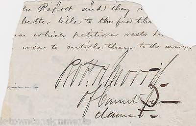 ROBERT HUNTER MORRIS COLONIAL PENNSYLVANIA GOVERNOR ORIGINAL AUTOGRAPH SIGNATURE - K-townConsignments