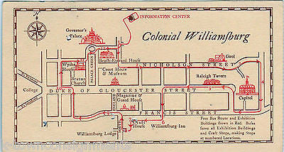 COLONIAL WILLIAMSBURG VIRGINIA VINTAGE ADMISSIONS TICKETS & SOUVENIR BROCHURE - K-townConsignments