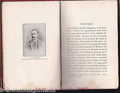 NOTES ON TOBOGGANING AT St. MORITS ANTIQUE AUTHOR SIGNED SPORT BOOK BY COOK 1896 - K-townConsignments