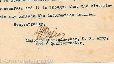 GEORGIA MILITARY AUTOGRAPH SIGNED WAR DEPARTMENT INDIAN WAR SOLDIERS DOCUMENT - K-townConsignments