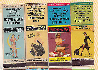 PIN-UP BABES VINTAGE GRAPHIC ART ADVERTISING MATCH BOOK COVERS LOT - K-townConsignments
