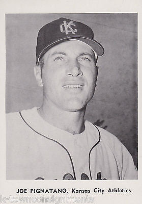 JOE PIGNATANO KANSAS CITY ROYALS MLB BASEBALL VINTAGE 1960s PHOTOCARD PRINT - K-townConsignments