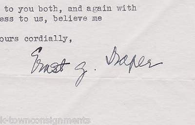 ERNEST DRAPER BOARD OF GOVERNORS FEDERAL RESERVE AUTOGRAPH SIGNED STATIONERY '38 - K-townConsignments