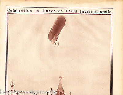 BLIMP ASCENSION OVER CHURCH OF ST BASIL VINTAGE NEWS PHOTO POSTER PRINT 1921 - K-townConsignments