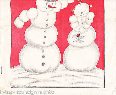 HOME ARTS VINTAGE 1930s FROSTY SNOWMAN NEEDLE CRAFT MAGAZINE - K-townConsignments
