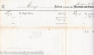 MERRIMACK CONNECTICUT ESSEX RAILROAD 1850s SIGNED & DATED FRIEGHT DOCUMENT - K-townConsignments