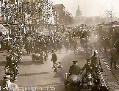 Hunger Marches Parade New York Policeman Morotcycles Vintage 1930s Press Photo - K-townConsignments