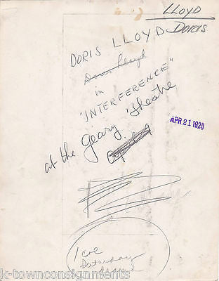 DORIS LLOYD INTERFERENCE STAGE & MOVIE ACTRESS VINTAGE 1920s NEWS PRESS PHOTO - K-townConsignments