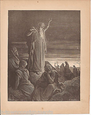 Ezekiel Prophesying 1870 Antique Bible Engraving Print Ezekiel II - K-townConsignments