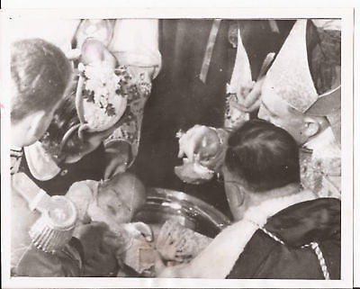 PRINCESS CAROLINE OF MONACO PRESS PHOTO CHRISTENED 1957 - K-townConsignments