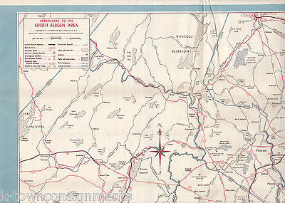 SOUTH BERGEN NEW JERSEY VINTAGE KELLER OIL ADVERTISING MAP - K-townConsignments