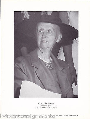 Marianne Moore American Poet Vintage Portrait Gallery Poster Photo Print - K-townConsignments