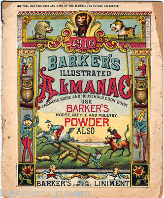 1910 QUACK MEDICINE DRUG COMPANY BLACK AMERICANA ILLUSTRATED HEALTH ALMANAC - K-townConsignments