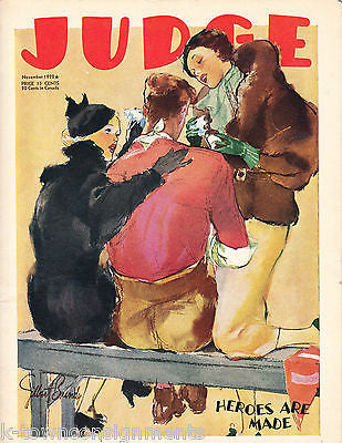 JUDGE MAGAZINE BUNDY COVER ART NOV 1932 VINTAGE NEWS ADVERTISING CARTOONS MAG - K-townConsignments