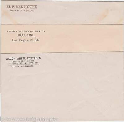 EL FIDEL, WAGON WHEEL COTTAGES, & LAS VEGAS HOTEL AD MAIL COVERS LOT - K-townConsignments