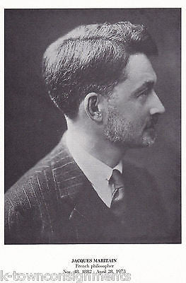 Jacques Maritan French Philosopher Vintage Portrait Gallery Poster Photo Print - K-townConsignments