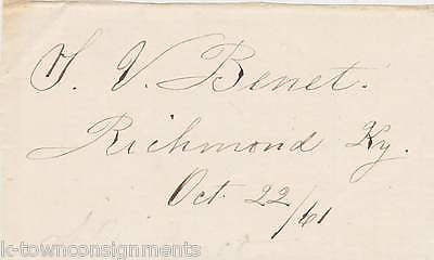 STEPHEN VINCENT BENET ORIGINAL AUTOGRAPH SIGNATURE W/ DEAR ADOLF WWII SCRIPT - K-townConsignments