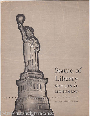 STATUE OF LIBERTY NEW YORK VINTAGE 1940s NATIONAL PARK SOUVENIR TRAVEL BOOKLET - K-townConsignments