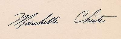 MARCHETTE CHUTE VINTAGE AUTOGRAPH SIGNED STATIONERY CARD - K-townConsignments