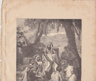 Joseph's Brothers 1870s Antique Bible Engraving Print - K-townConsignments