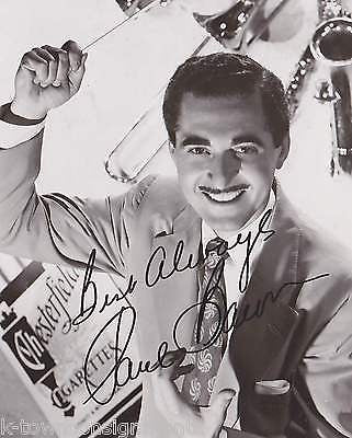 PAUL BARON BIG BAND MUSICIAN CHESTERFIELD CIGARETTES AUTOGRAPH SIGNED PHOTO - K-townConsignments
