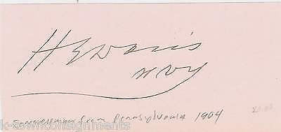 H. HARRIS PENNSYLVANIA CONGRESS CONGRESS ORIGINAL AUTOGRAPH SIGNATURE CLIPPING - K-townConsignments