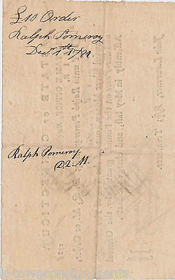 1780s OLIVER WOLCOTT, Jr SECRETARY OF TREASURY AUTOGRAPH SIGNED ANTIQUE DOCUMENT - K-townConsignments