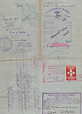 SAN FRANCISCO EARTHQUAKE SURVIVOR VINTAGE UNITED STATES PASSPORT - MEXICO EUROPE - K-townConsignments