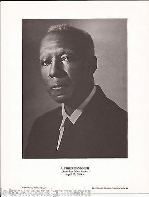 A. Philip Randolph Labor Leader Vintage Portrait Gallery Poster Photo Print - K-townConsignments