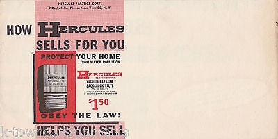 HERCULES LIGHT BULB VACUUM BRAKER VINTAGE SALES AD FLYER - K-townConsignments