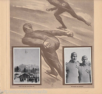 IVAR BALLANGRUD SPEED SKATING CHAMPION OLYMPICS 1936 PHOTO CARDS POSTER PRINT - K-townConsignments