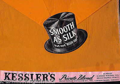 KESSLER'S PRIVATE BLEND WHISKEY DISTILLING Co. VINTAGE ADVERTISING DISPLAY - K-townConsignments