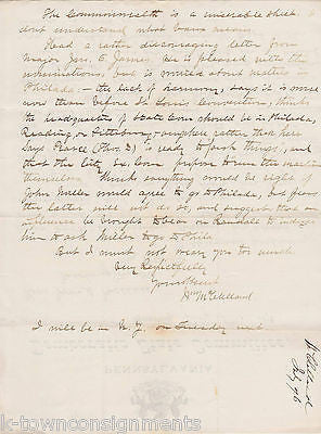 WILLIAM McCLELLAND PENNSYLVANIA CONGRESS AUTOGRAPH SIGNED STATIONERY LETTER 1876 - K-townConsignments