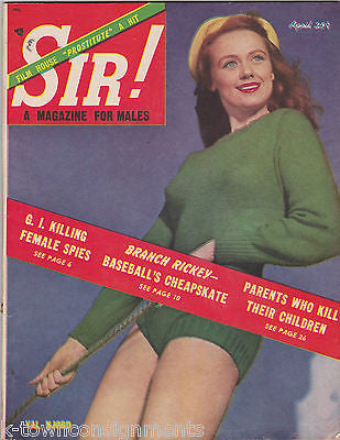SIR! VINTAGE 1950s GENTLEMENS MAGAZINE W/ FEMALE SPIES MOVIE REVIEWS & MORE - K-townConsignments