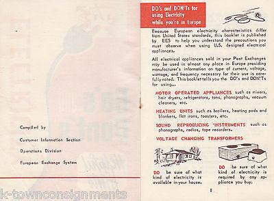 ELECTRICITY DO'S AND DONT'S VINTAGE GRAPHIC ADVERTISING BROCHURE - K-townConsignments