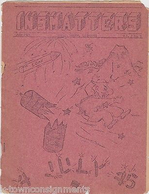 VERNON NAVY BASE CALIFORNIA 4th OF JULY VINTAGE WWII MILITARY NEWSLETTER 1945 - K-townConsignments