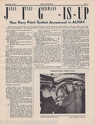 HAVELOCK WAVES WOMEN MILITARY TRAINING VINTAGE WWII NEWS MAGAZINE 1945 - K-townConsignments