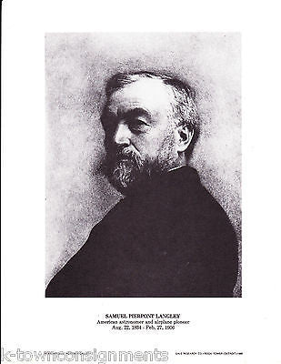 Samuel Pierpont Langley American Astronomer & Airplane Pioneer Vintage Print - K-townConsignments