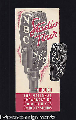NBC RADIO CITY MUSIC ANTIQUE 1930s STUDIO TOUR GRAPHIC BROCHURE & TICKET STUB - K-townConsignments